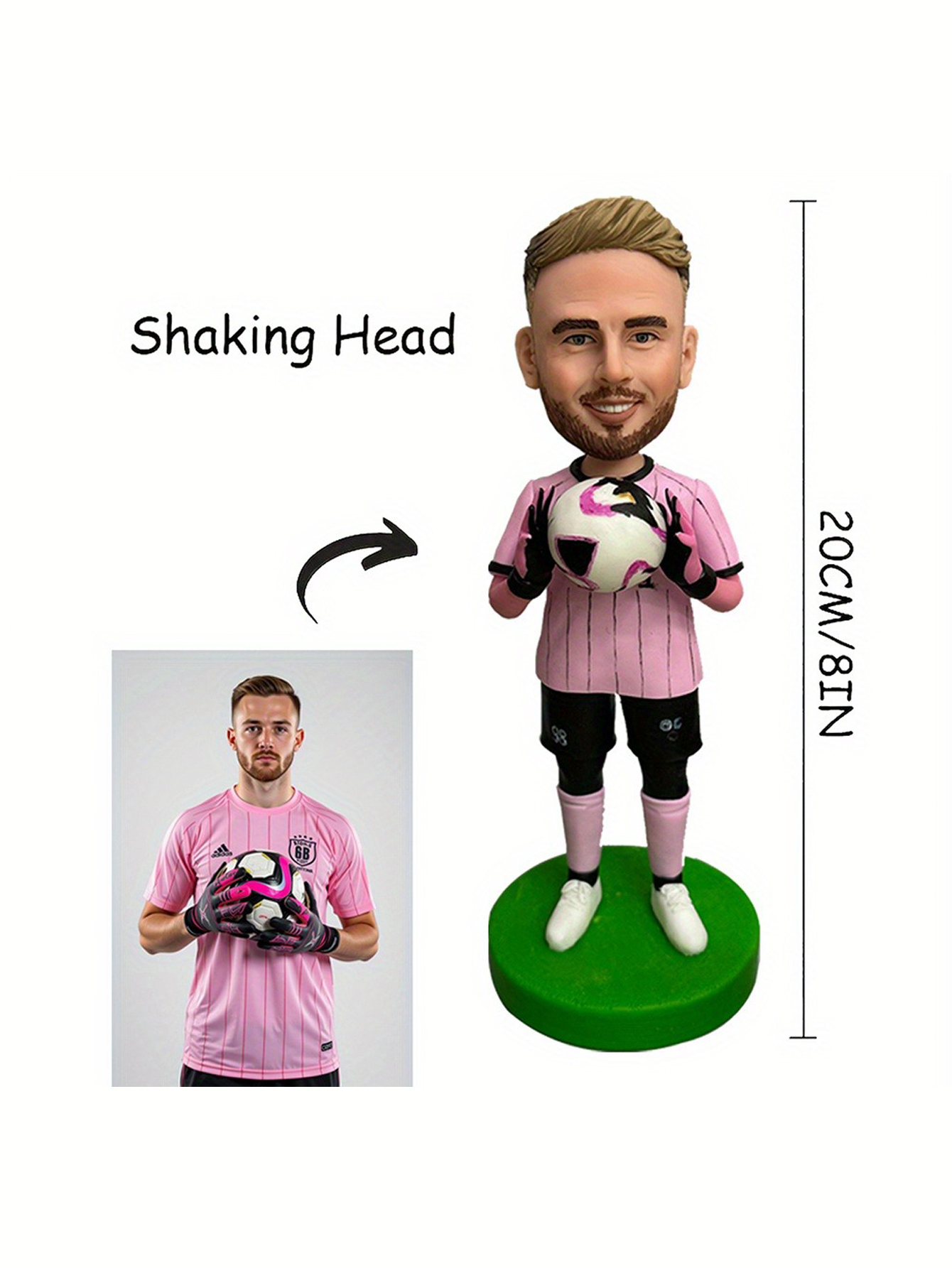 Customizable bobblehead dolls in adorable cartoon style Clay figurines